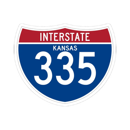 I-335 KS (Kansas) (Road Sign) STICKER Vinyl Kiss-Cut Decal 4 Inch White - The Sticker Space
