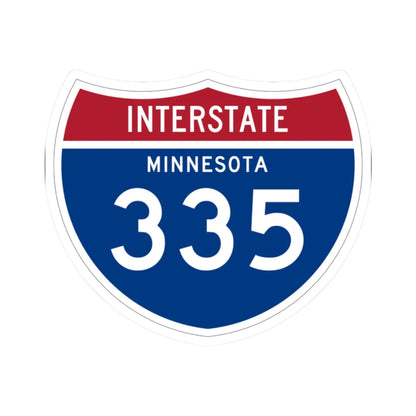 I-335 MN 1961 (Minnesota) (Road Sign) STICKER Vinyl Kiss-Cut Decal 2 Inch White - The Sticker Space