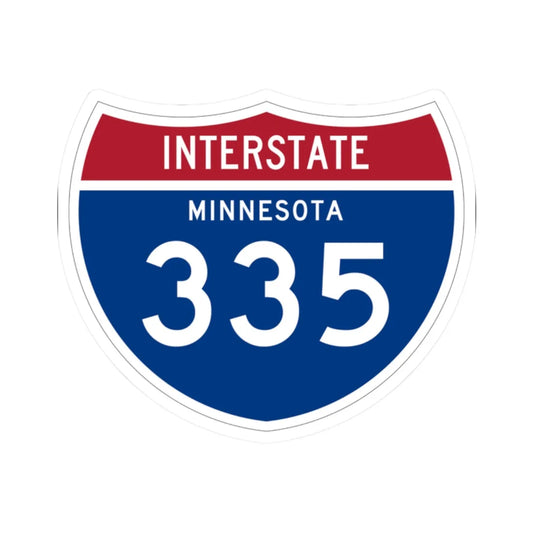 I-335 MN 1961 (Minnesota) (Road Sign) STICKER Vinyl Kiss-Cut Decal 2 Inch White - The Sticker Space