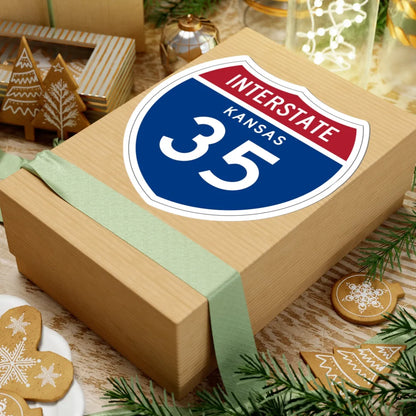 I-35 KS 1957 (Kansas) (Road Sign) STICKER Vinyl Kiss-Cut Decal - The Sticker Space