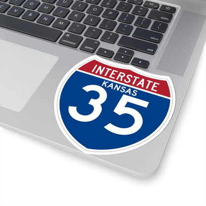 I-35 KS (Kansas) (Road Sign) STICKER Vinyl Kiss-Cut Decal - The Sticker Space