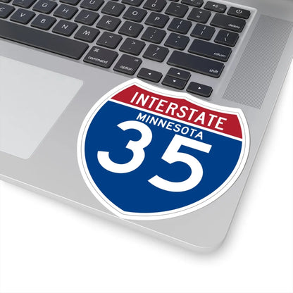I-35 MN (Minnesota) (Road Sign) STICKER Vinyl Kiss-Cut Decal - The Sticker Space