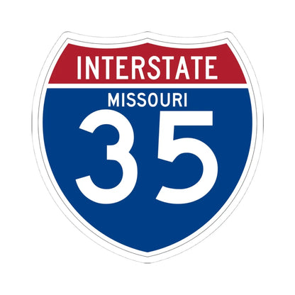 I-35 MO (Missouri) (Road Sign) STICKER Vinyl Kiss-Cut Decal 4 Inch White - The Sticker Space