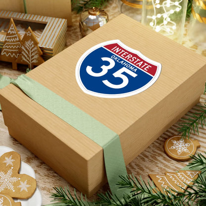 I-35 OK (Oklahoma) (Road Sign) STICKER Vinyl Kiss-Cut Decal - The Sticker Space