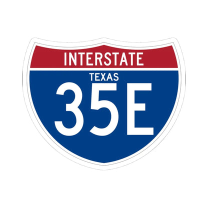 I-35E TX (Texas) (Road Sign) STICKER Vinyl Kiss-Cut Decal 4 Inch White - The Sticker Space