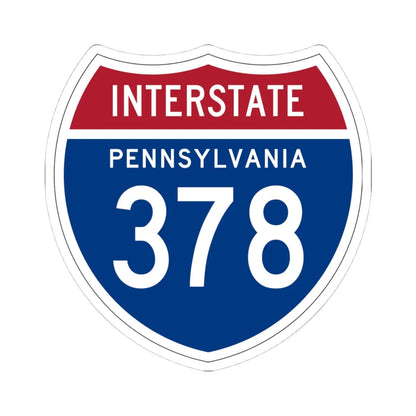 I-378 PA 1957 (Pennsylvania) (Road Sign) STICKER Vinyl Kiss-Cut Decal 4 Inch White - The Sticker Space