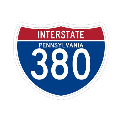 I-380 PA (Pennsylvania) (Road Sign) STICKER Vinyl Kiss-Cut Decal 4 Inch White - The Sticker Space
