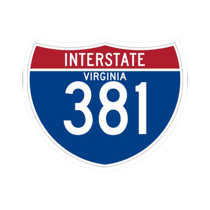 I-381 VA (Virginia) (Road Sign) STICKER Vinyl Kiss-Cut Decal 2 Inch White - The Sticker Space
