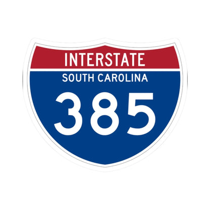 I-385 SC Metric (South Carolina) (Road Sign) STICKER Vinyl Kiss-Cut Decal 2 Inch White - The Sticker Space
