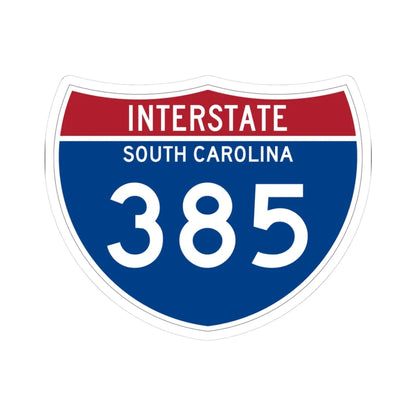 I-385 SC Metric (South Carolina) (Road Sign) STICKER Vinyl Kiss-Cut Decal 3 Inch White - The Sticker Space