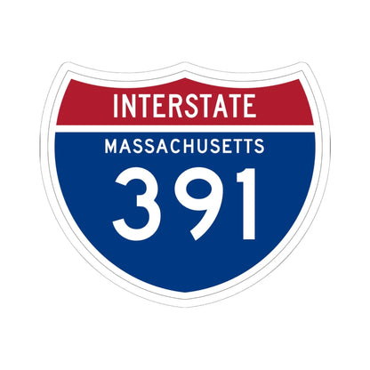 I-391 MA 1961 (Massachusetts) (Road Sign) STICKER Vinyl Kiss-Cut Decal 6 Inch White - The Sticker Space