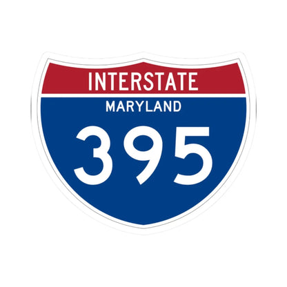 I-395 MD Metric (Maryland) (Road Sign) STICKER Vinyl Kiss-Cut Decal 2 Inch White - The Sticker Space
