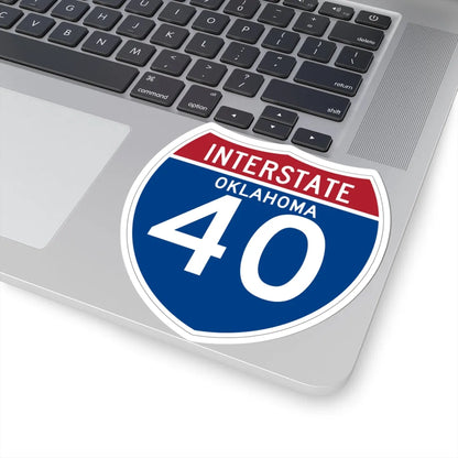I-40 OK (Oklahoma) (Road Sign) STICKER Vinyl Kiss-Cut Decal - The Sticker Space
