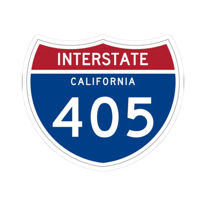 I-405 CA (California) (Road Sign) STICKER Vinyl Kiss-Cut Decal 3 Inch White - The Sticker Space