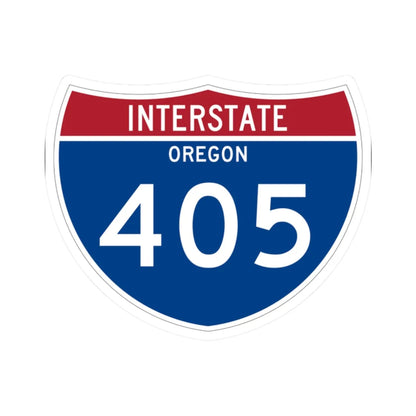 I-405 OR Metric (Oregon) (Road Sign) STICKER Vinyl Kiss-Cut Decal 2 Inch White - The Sticker Space