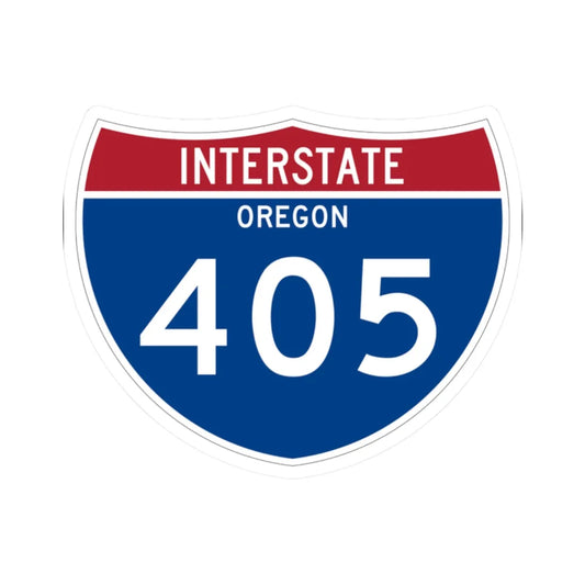 I-405 OR Metric (Oregon) (Road Sign) STICKER Vinyl Kiss-Cut Decal 2 Inch White - The Sticker Space