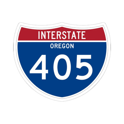 I-405 OR Metric (Oregon) (Road Sign) STICKER Vinyl Kiss-Cut Decal 6 Inch White - The Sticker Space