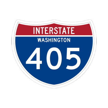 I-405 WA Metric (Washington) (Road Sign) STICKER Vinyl Kiss-Cut Decal 4 Inch White - The Sticker Space
