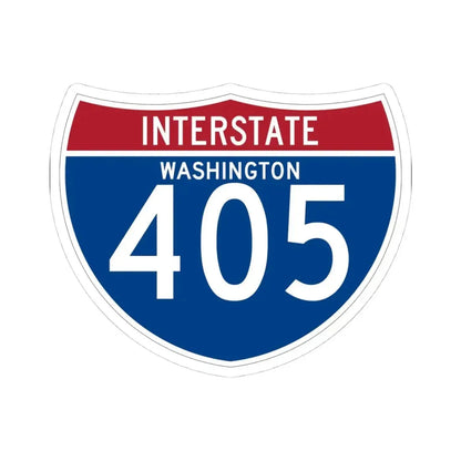 I-405 WA (Washington) (Road Sign) STICKER Vinyl Kiss-Cut Decal 4 Inch White - The Sticker Space