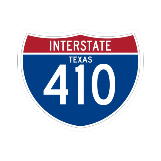 I-410 TX (Texas) (Road Sign) STICKER Vinyl Kiss-Cut Decal 2 Inch White - The Sticker Space