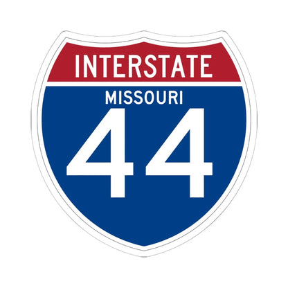 I-44 MO (Missouri) (Road Sign) STICKER Vinyl Kiss-Cut Decal 6 Inch White - The Sticker Space