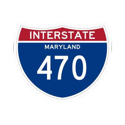 I-470 MD (Maryland) (Road Sign) STICKER Vinyl Kiss-Cut Decal 2 Inch White - The Sticker Space
