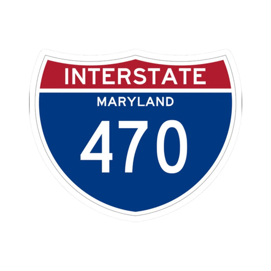 I-470 MD (Maryland) (Road Sign) STICKER Vinyl Kiss-Cut Decal 2 Inch White - The Sticker Space
