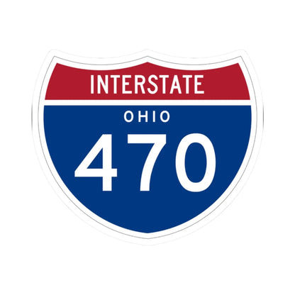 I-470 OH 1961 (Ohio) (Road Sign) STICKER Vinyl Kiss-Cut Decal 2 Inch White - The Sticker Space