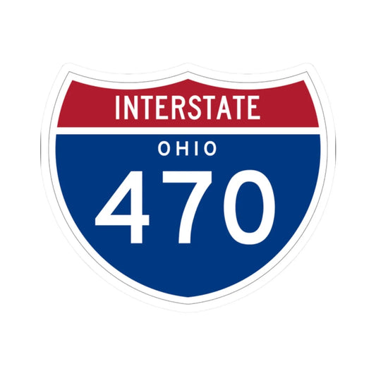 I-470 OH 1961 (Ohio) (Road Sign) STICKER Vinyl Kiss-Cut Decal 2 Inch White - The Sticker Space