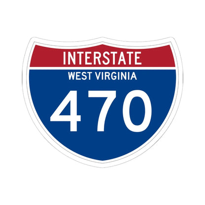 I-470 WV Metric (Virginia) (Road Sign) STICKER Vinyl Kiss-Cut Decal 6 Inch White - The Sticker Space