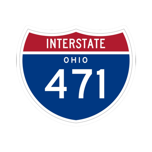 I-471 OH 1961 (Ohio) (Road Sign) STICKER Vinyl Kiss-Cut Decal 2 Inch White - The Sticker Space