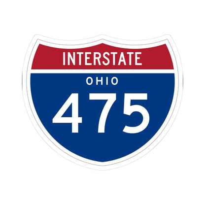 I-475 OH 1961 (Ohio) (Road Sign) STICKER Vinyl Kiss-Cut Decal 3 Inch White - The Sticker Space