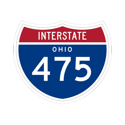 I-475 OH 1961 (Ohio) (Road Sign) STICKER Vinyl Kiss-Cut Decal 4 Inch White - The Sticker Space