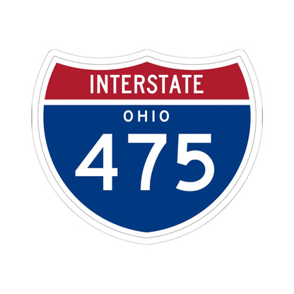 I-475 OH 1961 (Ohio) (Road Sign) STICKER Vinyl Kiss-Cut Decal 6 Inch White - The Sticker Space