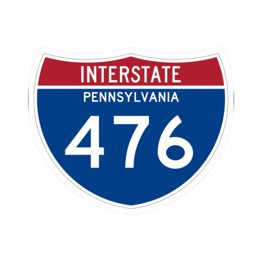 I-476 PA 1961 (Pennsylvania) (Road Sign) STICKER Vinyl Kiss-Cut Decal 2 Inch White - The Sticker Space