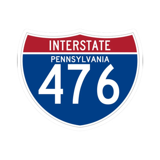 I-476 PA (Pennsylvania) (Road Sign) STICKER Vinyl Kiss-Cut Decal 2 Inch White - The Sticker Space