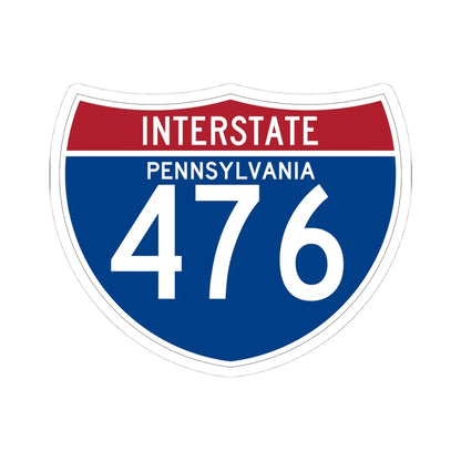 I-476 PA (Pennsylvania) (Road Sign) STICKER Vinyl Kiss-Cut Decal 4 Inch White - The Sticker Space