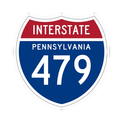 I-479 PA 1957 (Pennsylvania) (Road Sign) STICKER Vinyl Kiss-Cut Decal 2 Inch White - The Sticker Space