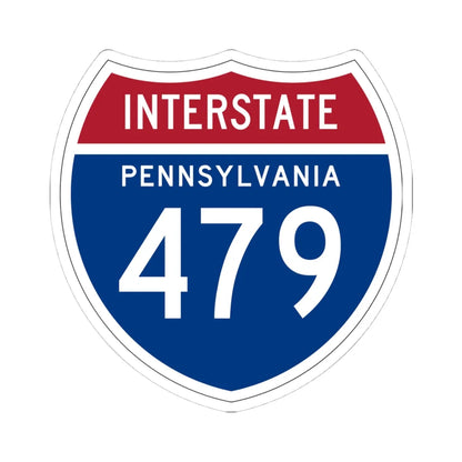 I-479 PA 1957 (Pennsylvania) (Road Sign) STICKER Vinyl Kiss-Cut Decal 4 Inch White - The Sticker Space