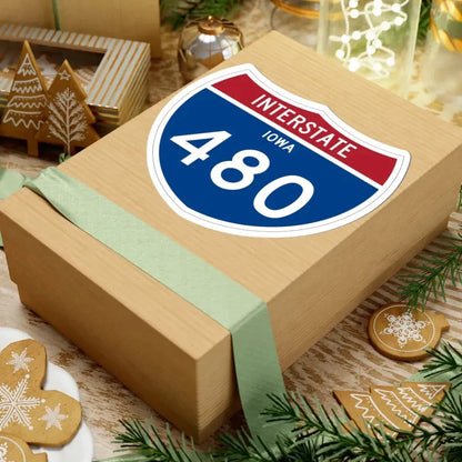 I-480 IA 1961 (Iowa) (Road Sign) STICKER Vinyl Kiss-Cut Decal - The Sticker Space