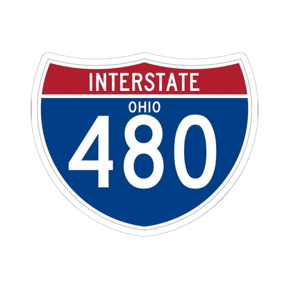I-480 OH (Ohio) (Road Sign) STICKER Vinyl Kiss-Cut Decal 6 Inch White - The Sticker Space