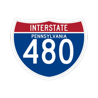 I-480 PA (Pennsylvania) (Road Sign) STICKER Vinyl Kiss-Cut Decal 6 Inch White - The Sticker Space
