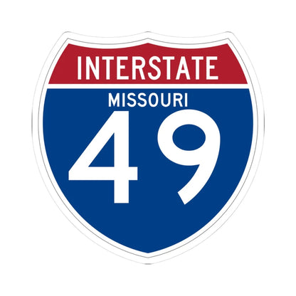 I-49 MO (Missouri) (Road Sign) STICKER Vinyl Kiss-Cut Decal 3 Inch White - The Sticker Space