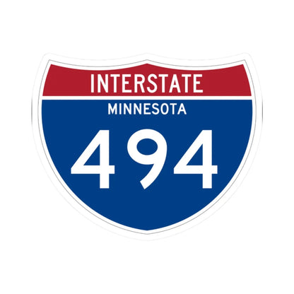 I-494 MN 1961 (Minnesota) (Road Sign) STICKER Vinyl Kiss-Cut Decal 2 Inch White - The Sticker Space