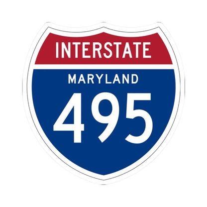 I-495 MD 1957 (Maryland) (Road Sign) STICKER Vinyl Kiss-Cut Decal 2 Inch White - The Sticker Space