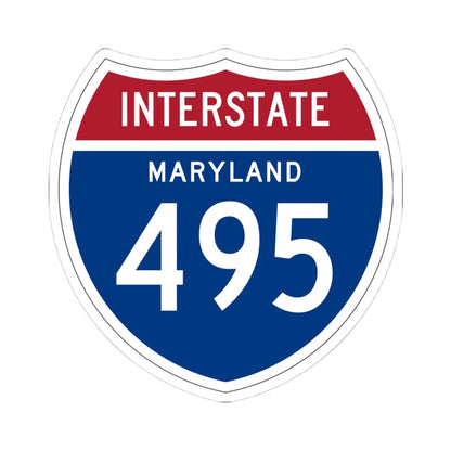 I-495 MD 1957 (Maryland) (Road Sign) STICKER Vinyl Kiss-Cut Decal 4 Inch White - The Sticker Space