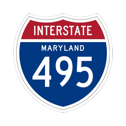 I-495 MD 1957 (Maryland) (Road Sign) STICKER Vinyl Kiss-Cut Decal 6 Inch White - The Sticker Space