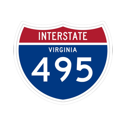 I-495 VA 1961 (Virginia) (Road Sign) STICKER Vinyl Kiss-Cut Decal 3 Inch White - The Sticker Space