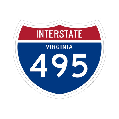 I-495 VA 1961 (Virginia) (Road Sign) STICKER Vinyl Kiss-Cut Decal 6 Inch White - The Sticker Space