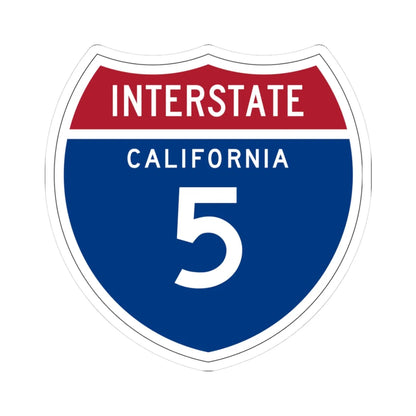 I-5 CA (California) (Road Sign) STICKER Vinyl Kiss-Cut Decal 3 Inch White - The Sticker Space